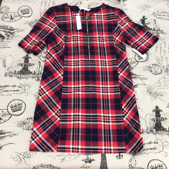 💥 Trina Turk Truett Plaid Sheath Dress - Picture 3 of 7